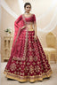 Red Color Heavy Luxary Zari Embroidered Lehenga Choli with Dupatta Set Clothsvilla