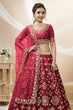 Load image into Gallery viewer, Red Color Heavy Luxary Zari Embroidered Lehenga Choli with Dupatta Set Clothsvilla