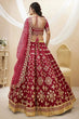 Load image into Gallery viewer, Red Color Heavy Luxary Zari Embroidered Lehenga Choli with Dupatta Set Clothsvilla