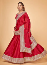 Load image into Gallery viewer, Red Heavy Embroidered Lehenga Choli ClothsVilla