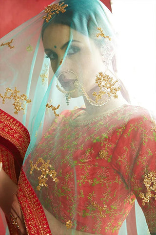 Rose -Pink Floral Print Lehenga Choli With Dupatta Clothsvilla