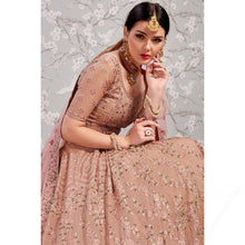 Load image into Gallery viewer, Rose Embroidered Georgette Semi Stitched Lehenga Clothsvilla