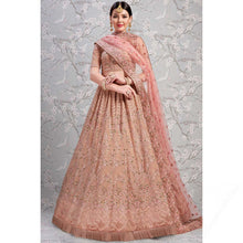 Load image into Gallery viewer, Rose Embroidered Georgette Semi Stitched Lehenga Clothsvilla