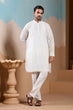 Load image into Gallery viewer, Royal Trendy White Koti Kurta Set for Men’s Wear Collection Clothsvilla