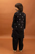 Load image into Gallery viewer, Royal Black Color Koti Kurta Pajama for Little Boys Clothsvilla