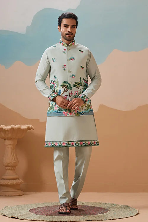 Trendy Royal Pista Ethnic Wear Koti Kurta Set for Men Clothsvilla