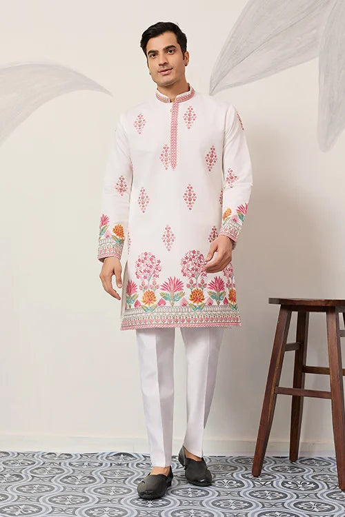 Royal Prince White Kurta Outfit for Mens Wear Collection Clothsvilla Main image