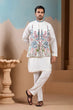 Load image into Gallery viewer, Royal Trendy White Koti Kurta Set for Men’s Wear Collection Clothsvilla