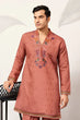 Load image into Gallery viewer, Elegant Royal V Style Orange Kurta Pant for Mens wear Clothsvilla