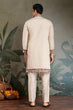 Load image into Gallery viewer, Classic Ivory Embroidered Kurta Pajama for Men Clothsvilla