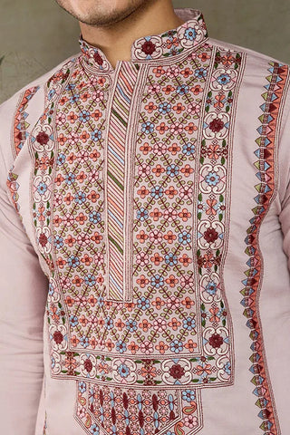 Dusty Pink Ethnic Mens Kurta Pajama for Functions Clothsvilla