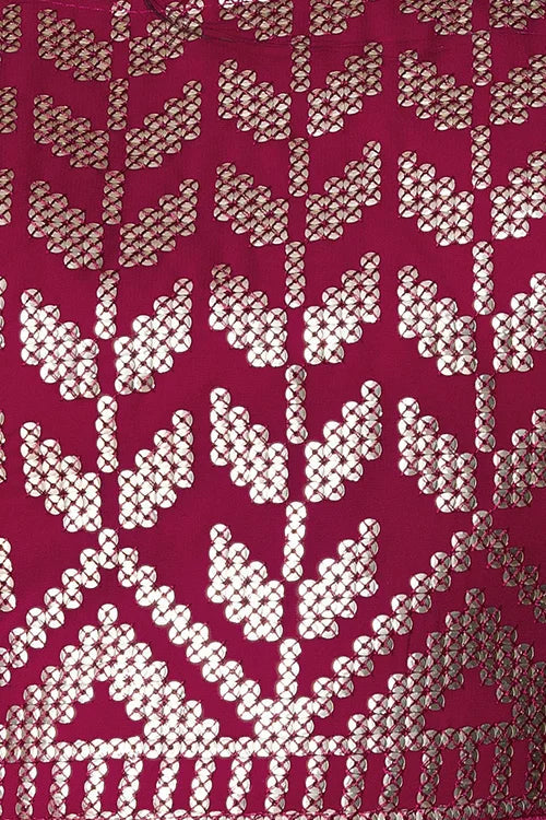 Dark Pink Georgette Lehenga Choli with Sequins Work Clothsvilla