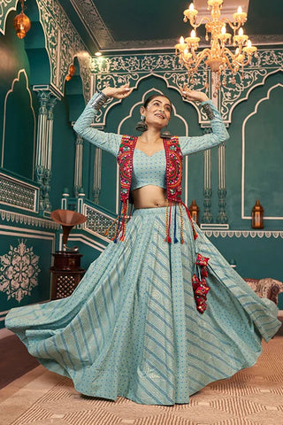 Fancy Jacket Style Navratri Special Chaniya Choli Collection Clothsvilla