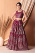 Load image into Gallery viewer, Dark Pink Georgette Lehenga Choli with Sequins Work Clothsvilla