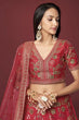 Load image into Gallery viewer, Shop Red Embroidered Lehengas Online For Women Clothsvilla