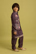 Load image into Gallery viewer, Premium Purple Kids Koti Kurta Pajama Set for Wedding Style Clothsvilla