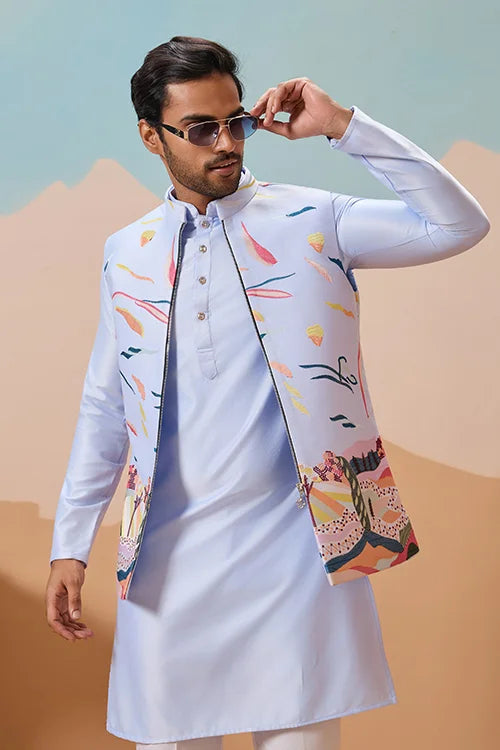 Sky Exclusive Wedding Wear Koti Kurta Pair with Mens Wear Clothsvilla