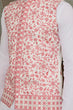 Load image into Gallery viewer, Wedding Pink Koti with White Kurta Pajama Set Clothsvilla