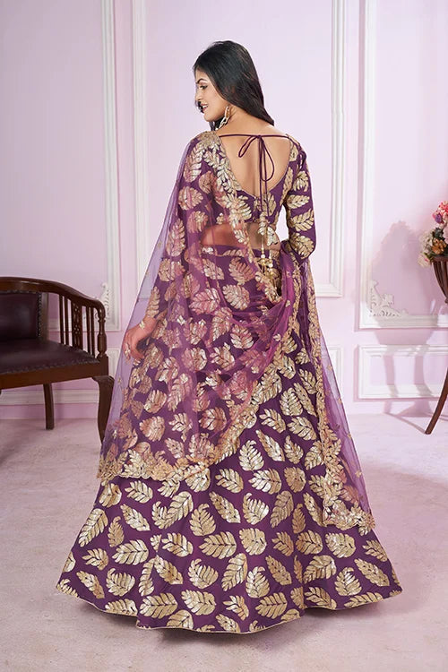 Georgette Lehenga Choli with Sequins & Zari Embroidery Clothsvilla