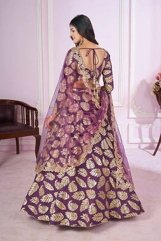 Georgette Lehenga Choli with Sequins & Zari Embroidery Clothsvilla