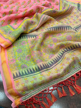 Load image into Gallery viewer, Sophisticated Women&#39;s Kota Silk Saree: Opulently Soft, Intricately Printed, and Adorned with a Weaving Pattu Border ClothsVilla