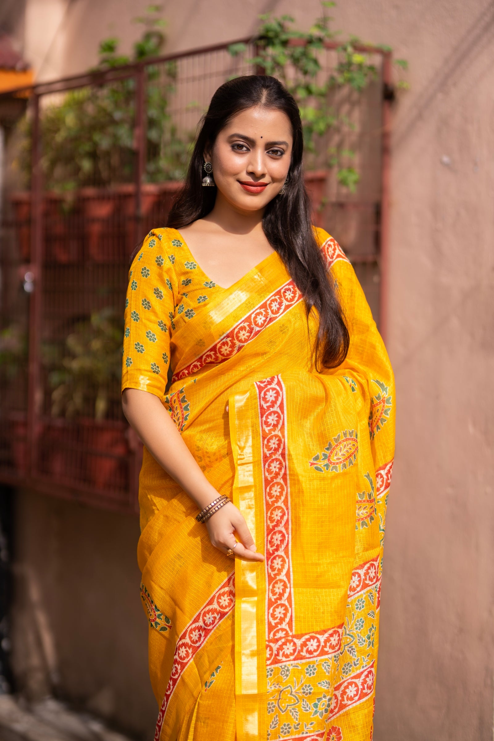 Sophisticated Women's Kota Silk Saree: Soft, Printed, and Enriched with Weaving Pattu Border ClothsVilla