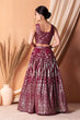 Load image into Gallery viewer, Dark Pink Georgette Lehenga Choli with Sequins Work Clothsvilla