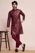 Load image into Gallery viewer, Stylish Maroon Silk Kurta for Special Occasions Clothsvilla