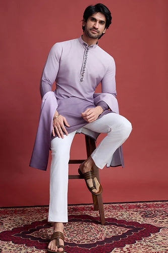 Stylish Mirror Work Rayon Men's Kurta Set Online Clothsvilla