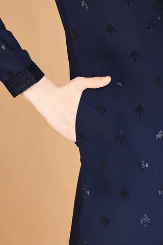 Navy Blue Viscose Silk Kurta Set – Stylish & Comfortable Clothsvilla
