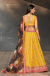 Load image into Gallery viewer, Sweet Yellow-Black Sequins Thread Work Bridal Lehenga Choli With Dupatta Clothsvilla