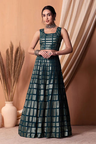 Teal Blue Bollywood Georgette Lehenga Choli Online Clothsvilla