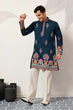 Load image into Gallery viewer, Indian Wedding Style Exclusive Teal Blue Kurta for Mens Clothsvilla
