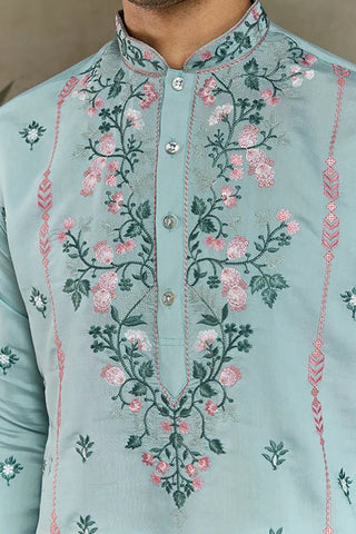 Shop Best Sky Kurta for Wedding & Festive Function Clothsvilla