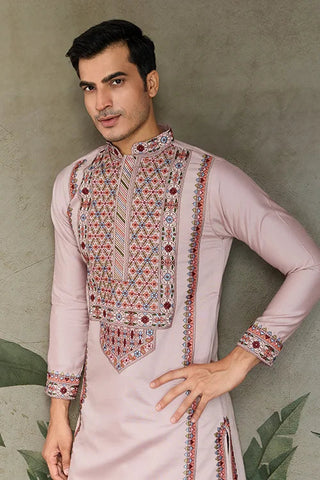 Dusty Pink Ethnic Mens Kurta Pajama for Functions Clothsvilla