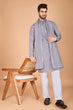 Load image into Gallery viewer, Designer Grey Viscose Silk Men's Kurta – Elegant Wedding Attire Clothsvilla