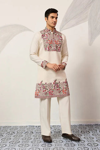 Traditional White Designer Kurta Pant Set for Mens Wear Clothsvilla