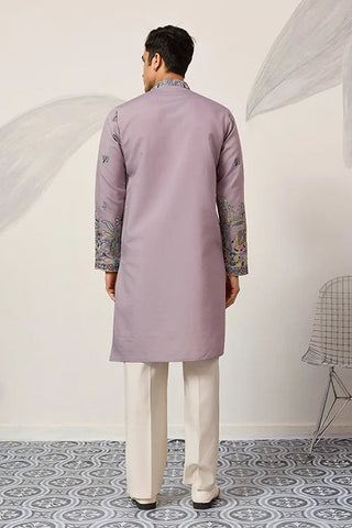 Traditional Purple Wedding Kurta for Mens Wear Clothsvilla