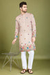 Load image into Gallery viewer, Ivory Viscose Silk Men's Kurta with Thread Work Clothsvilla