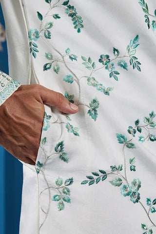 Graceful White Viscose Silk Kurta for Mens Wear Clothsvilla