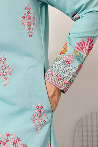 Sky Look Embroidered Work Ready made Mens Wear Kurta Clothsvilla