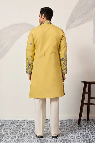 Elegant Haldi Yellow Mens Wear Kurta for Wedding Function Clothsvilla