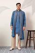 Load image into Gallery viewer, Wedding Royal Look Blue Kurta with Dupatta for Mens Wear Clothsvilla