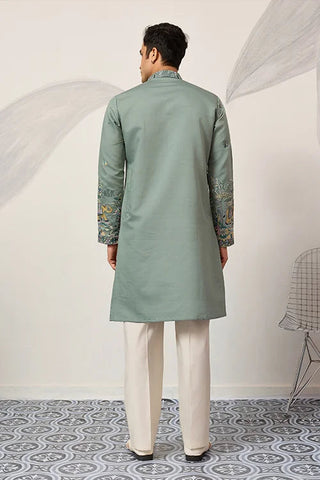 Stylish Pista Mens Wear Kurta for Wedding Occasions Clothsvilla