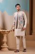 Load image into Gallery viewer, Elegant Fashionable Beige Koti Kurta Set for Mens Wear Clothsvilla