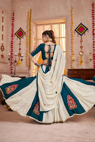 Multi Color Cotton Chaniya Choli for Navratri Dandiya Raas Clothsvilla