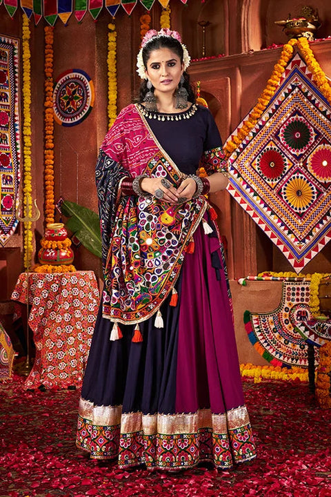 Traditional Mirror Work Chaniya Choli for Navratri Night Clothsvilla Main image