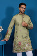 Load image into Gallery viewer, Traditional Pista Green Embroidered Kurta for Men Clothsvilla