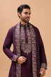 Load image into Gallery viewer, Ethnic Look Purple Kurta with Dupatta Mens Wear Special Clothsvilla