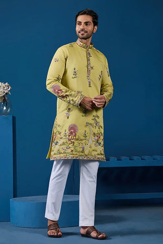 Haldi Special Yellow Outfit Kurta for Mens Wear Collection Clothsvilla
